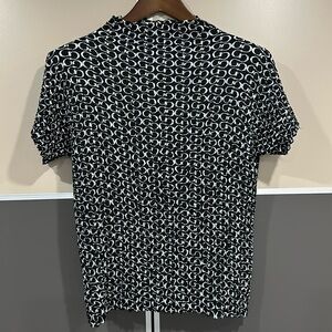 Stillman Studio women’s black mock neck crush textured wrinkled top